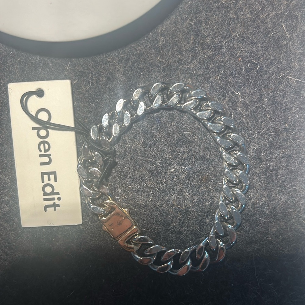Open edit chain link bracelet gold silver - Picture 1 of 7